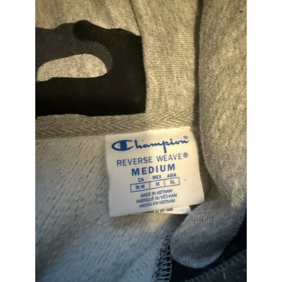Champion Hoodie Mens M Camo Reverse Weave Embroidered Spell Out Pullover Y2K - Picture 6 of 7